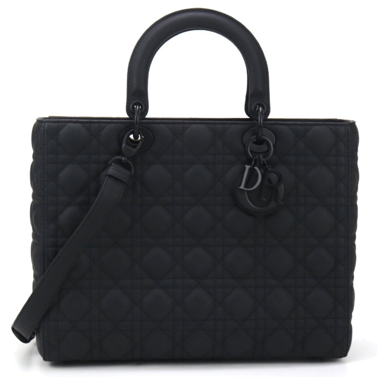 Christian Dior Black Leather Tote Bag  