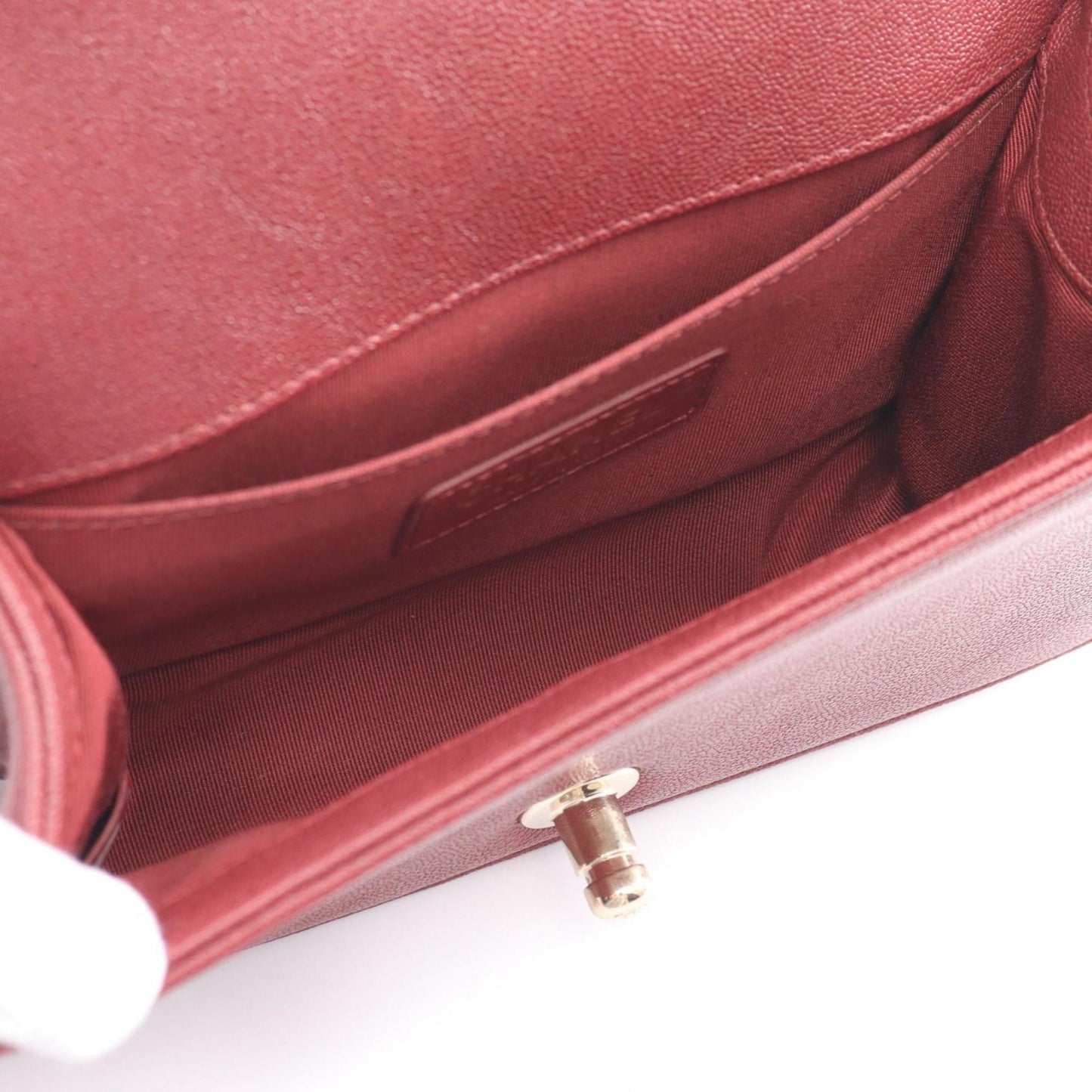 CHANEL Boy Chanel V stitch shoulder bag caviar skin women s bordeaux