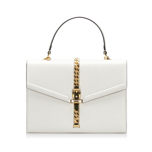 Gucci White Leather Shoulder Bag Style 2