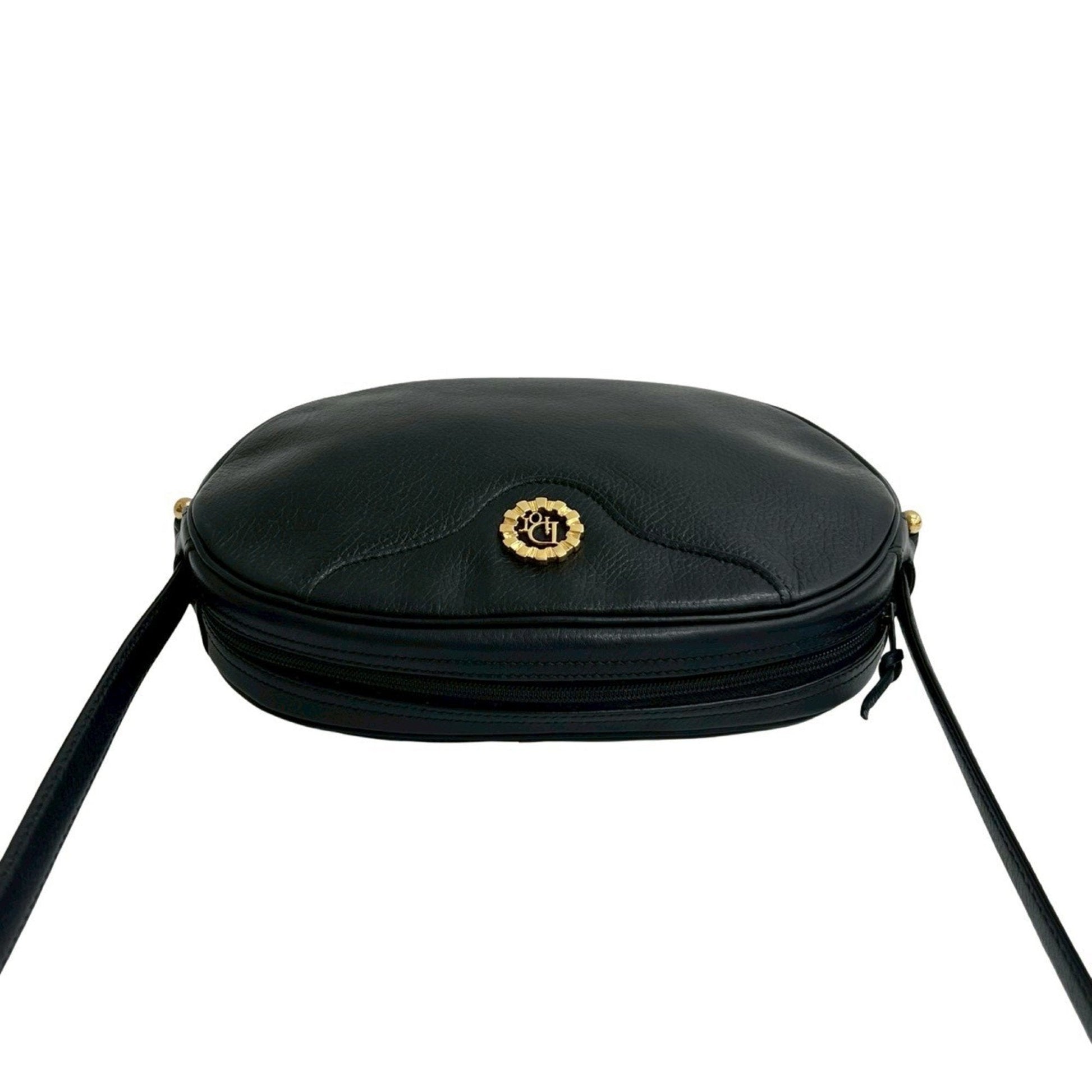 Christian Dior Black Leather Pochette Shoulder Bag  