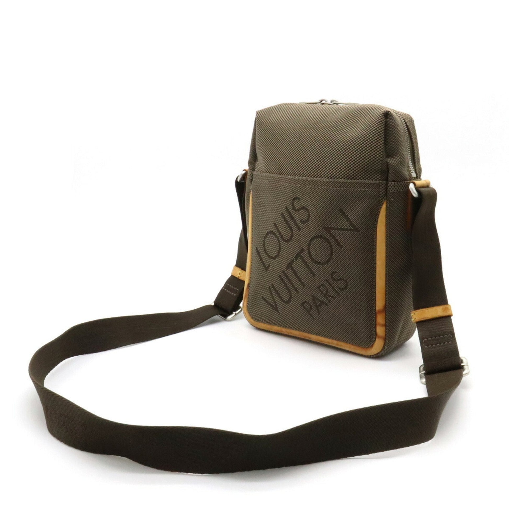 LOUIS VUITTON Damiergeant Citadin Shoulder Bag Canvas Tail Khaki