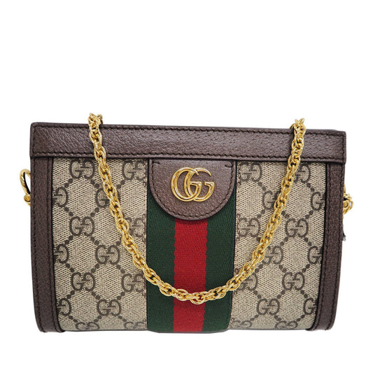 Gucci GG Supreme Beige Canvas Shoulder Bag