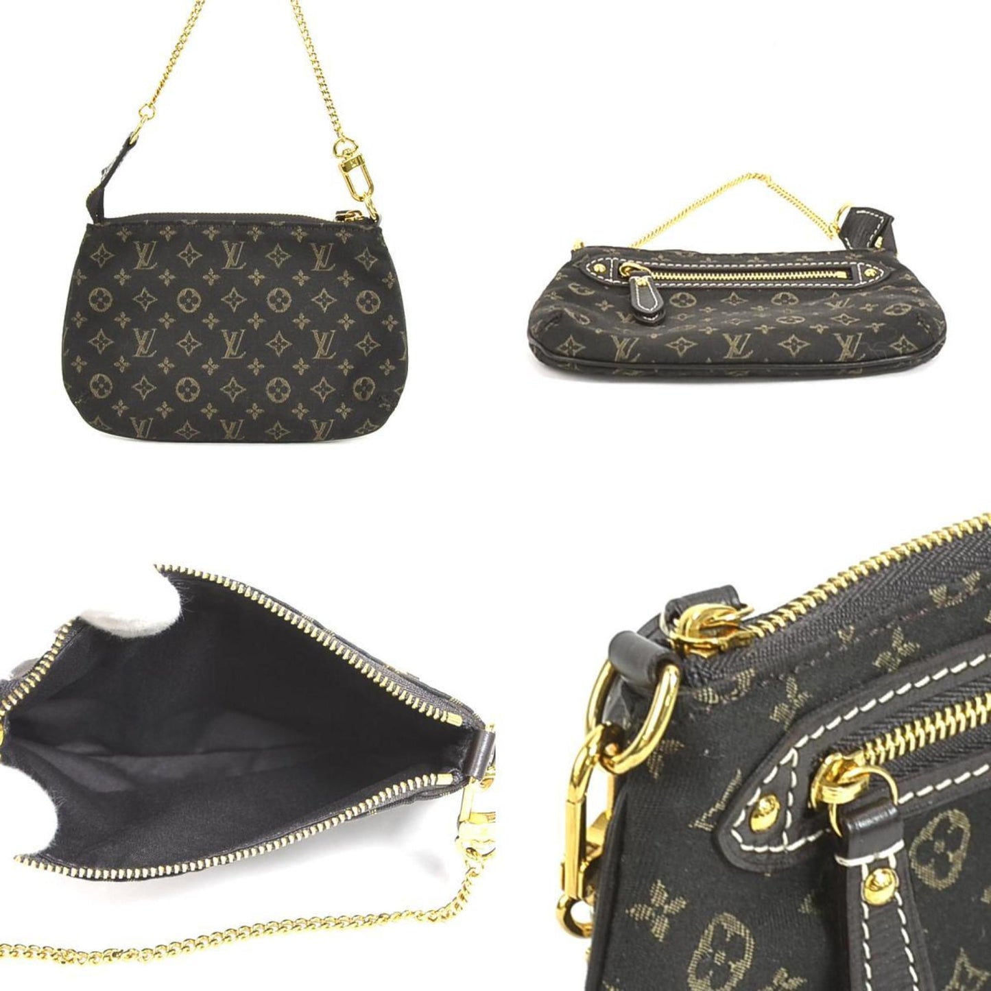 LOUIS VUITTON Accessory Pouch Monogram Minilan Mini Pochette Accessoire/Monogram Ebene Unisex