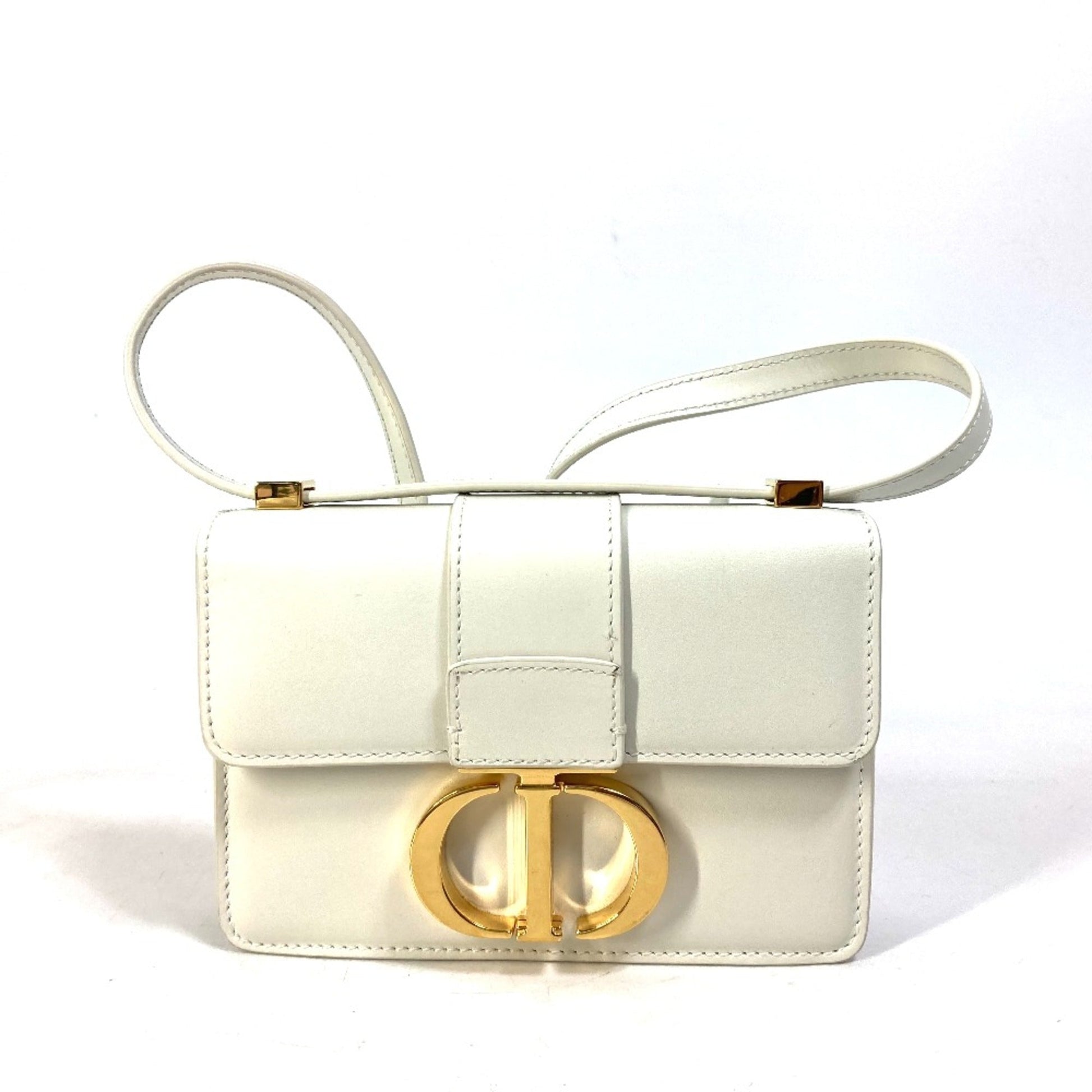 Christian Dior White Leather Shoulder Bag  