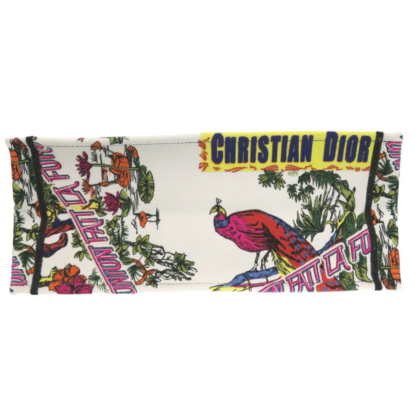 Christian Dior White Canvas Tote Bag  