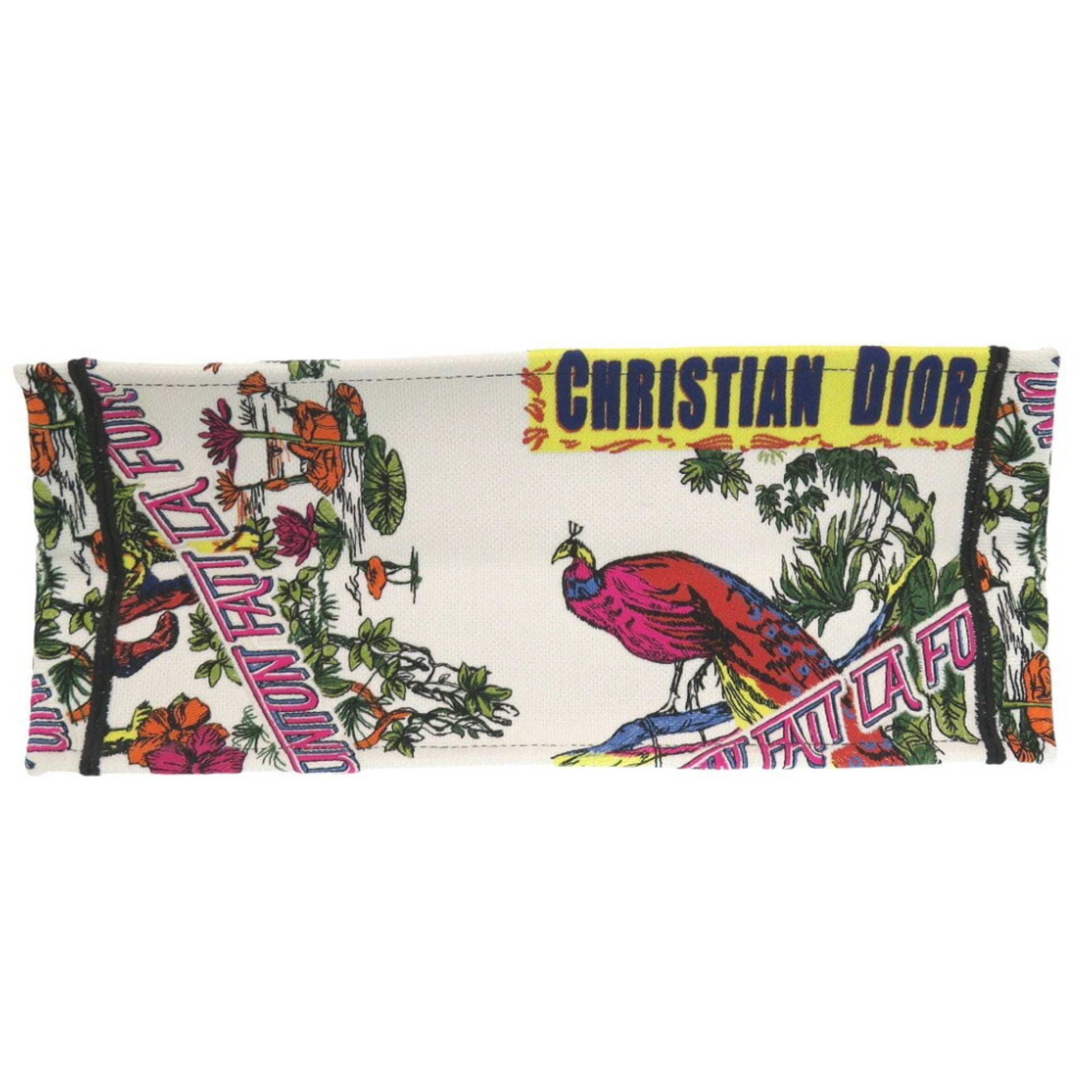 Christian Dior White Canvas Tote Bag  