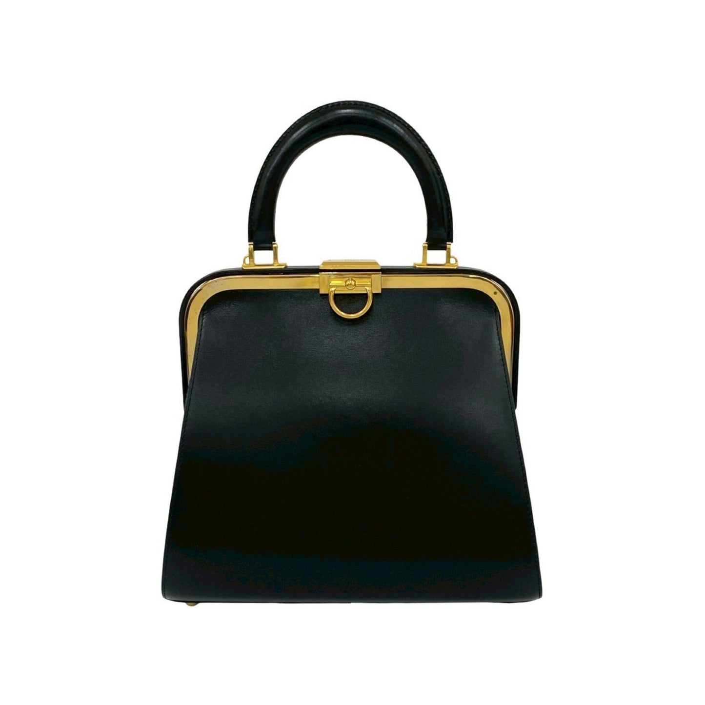 Christian Dior Black Leather Handbag Tote Bag  
