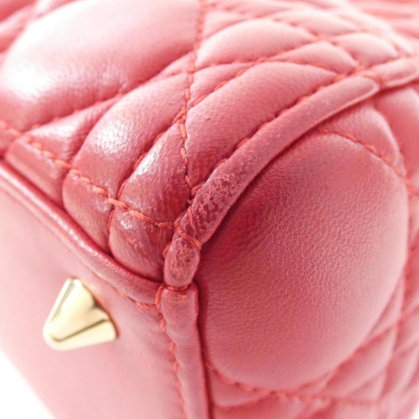Christian Dior Red Color Leather Handbag  