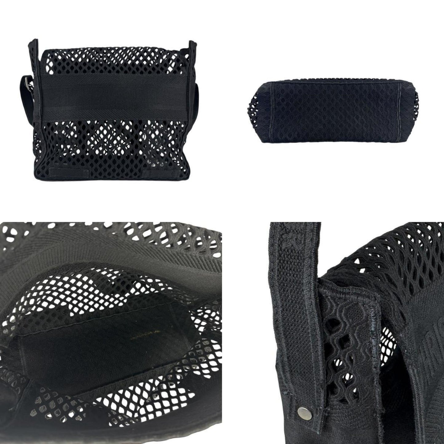 Christian Dior Black Canvas Shoulder Bag  