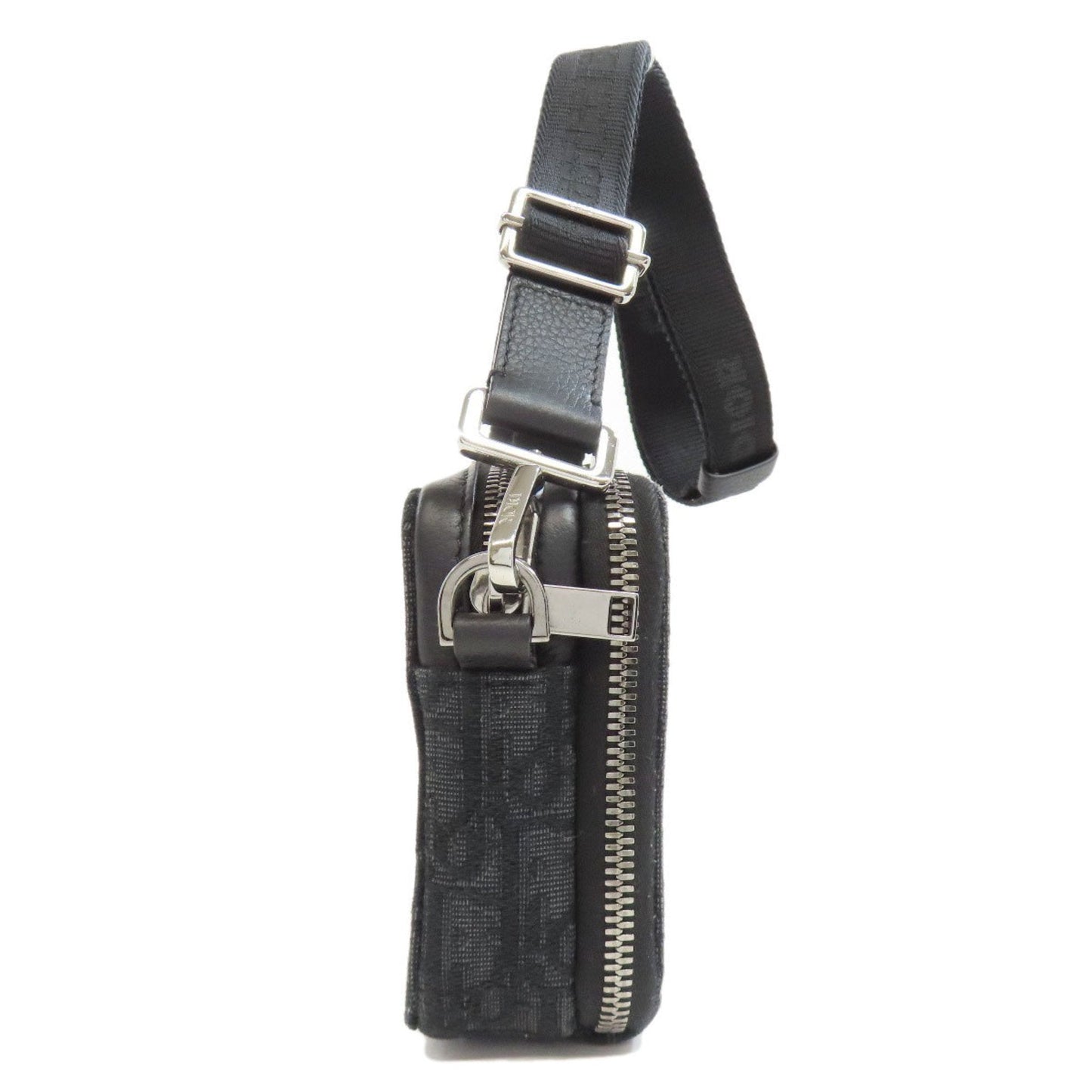 Christian Dior Black Canvas Shoulder Bag  