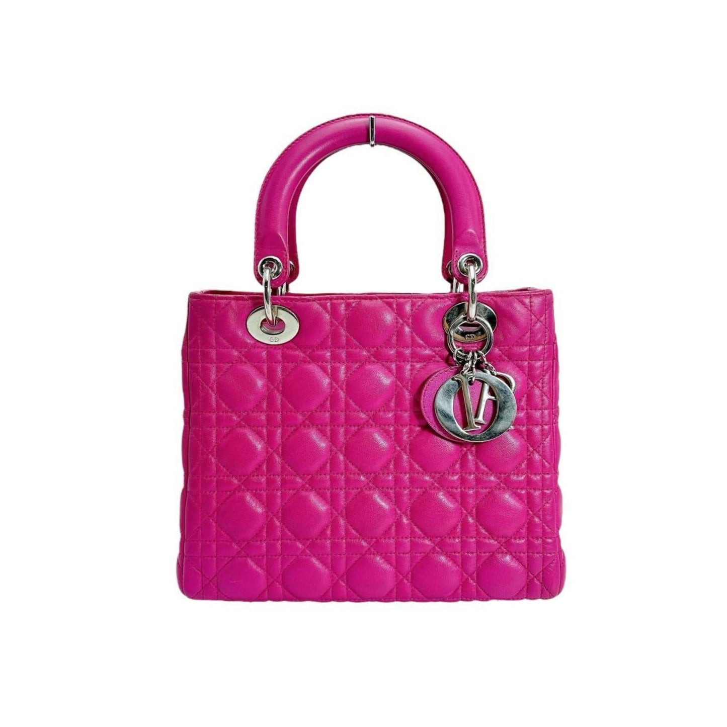 Christian Dior Pink Leather Handbag Shoulder Bag  