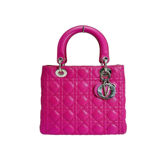 Christian Dior Pink Leather Handbag Shoulder Bag  