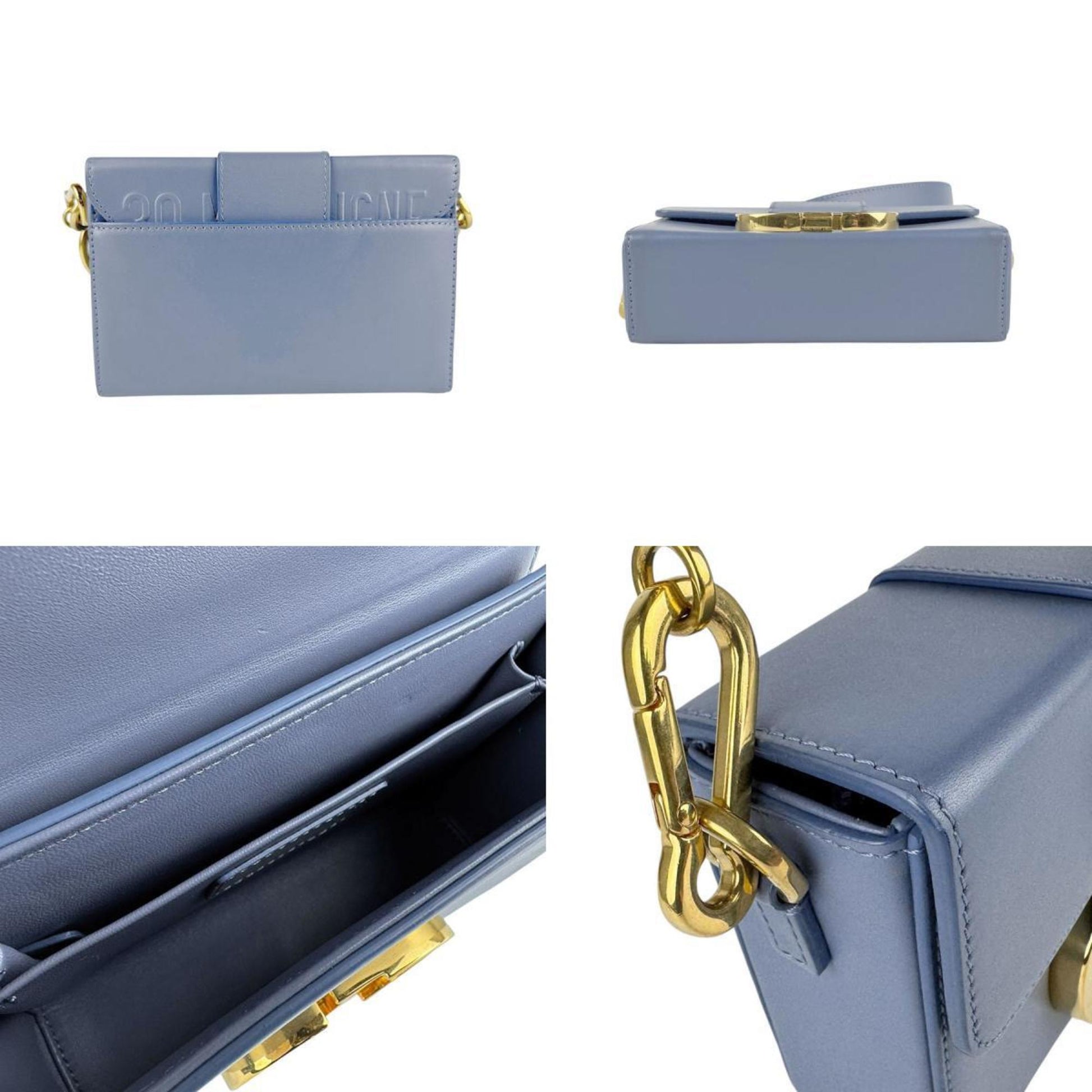 Christian Dior Blue Leather Shoulder Bag  