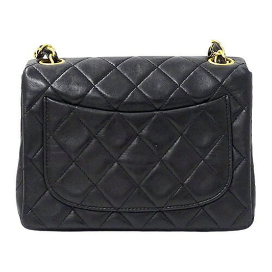 CHANEL bag matelasse lady s shoulder chain lambskin black
