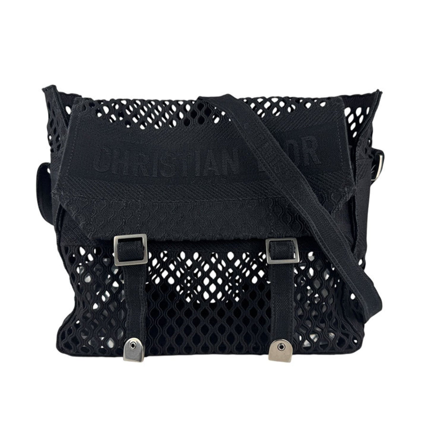 Christian Dior Black Canvas Shoulder Bag  