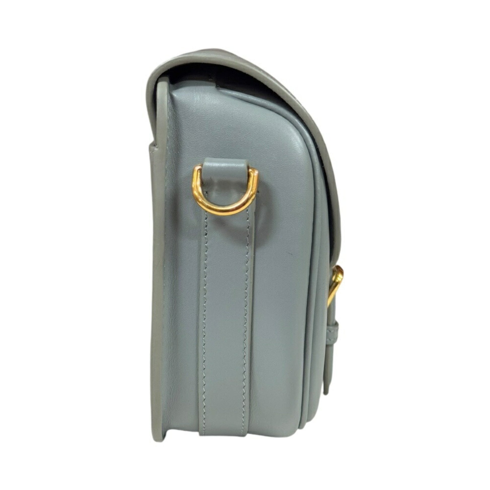 Christian Dior Gray Leather Shoulder Bag  
