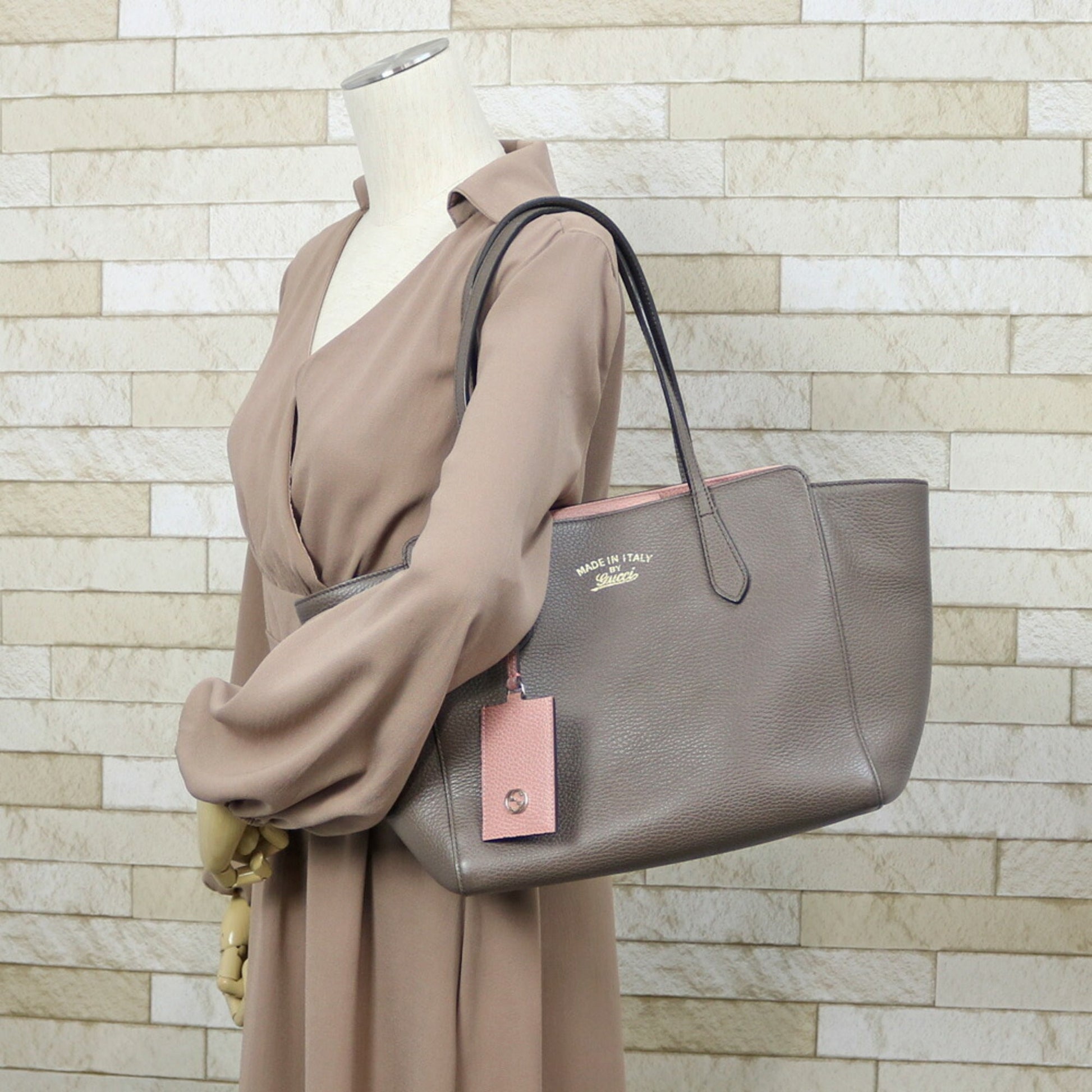 Gucci Brown Leather Shoulder Bag Style 3