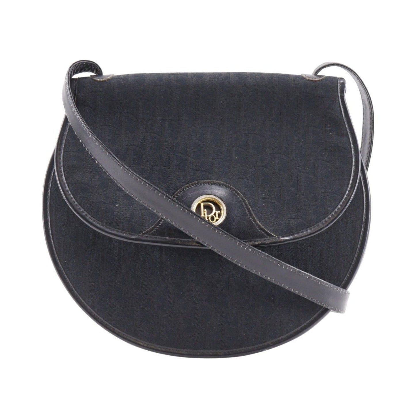 Christian Dior Black Canvas Shoulder Bag  