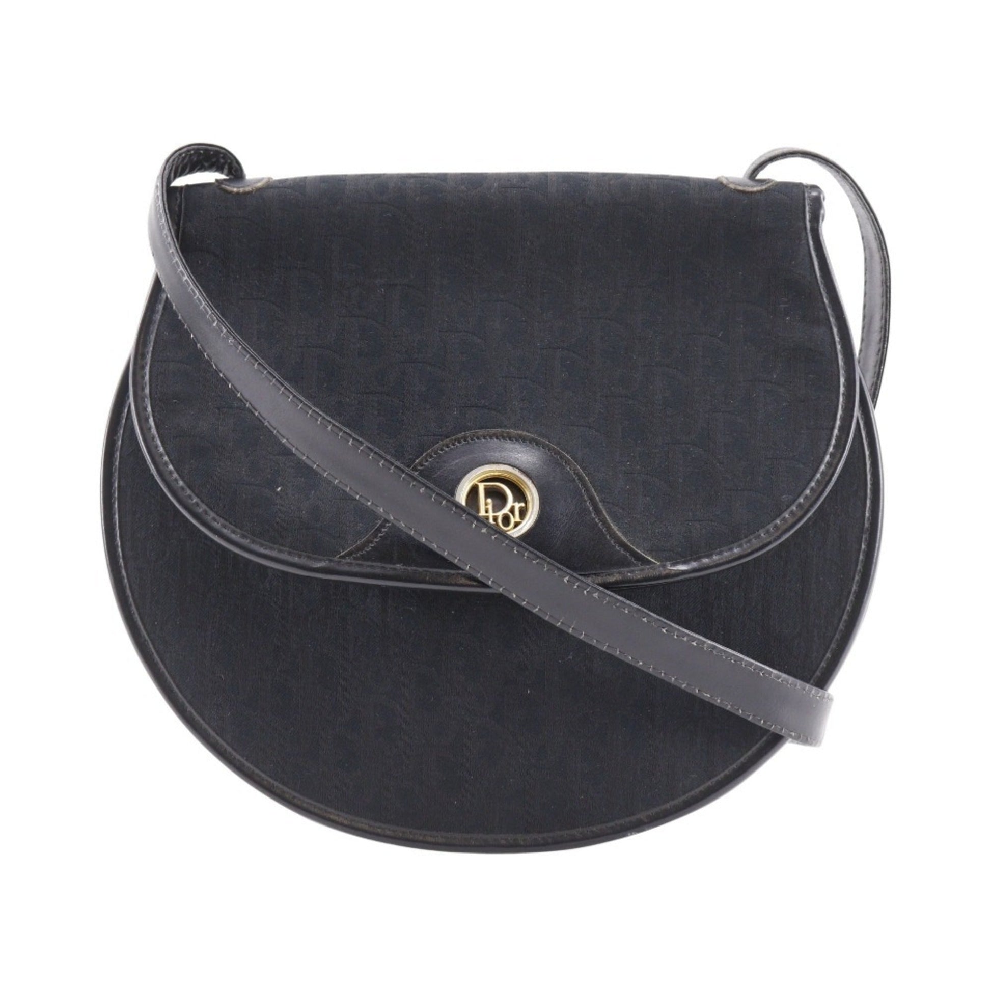 Christian Dior Black Canvas Shoulder Bag  