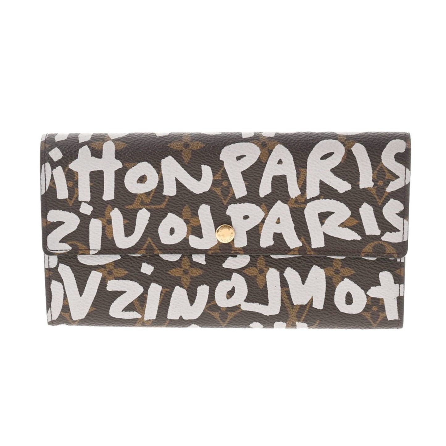 LOUIS VUITTON Monogram Portomone Credit Brown M92189 Unisex Canvas Long Wallet