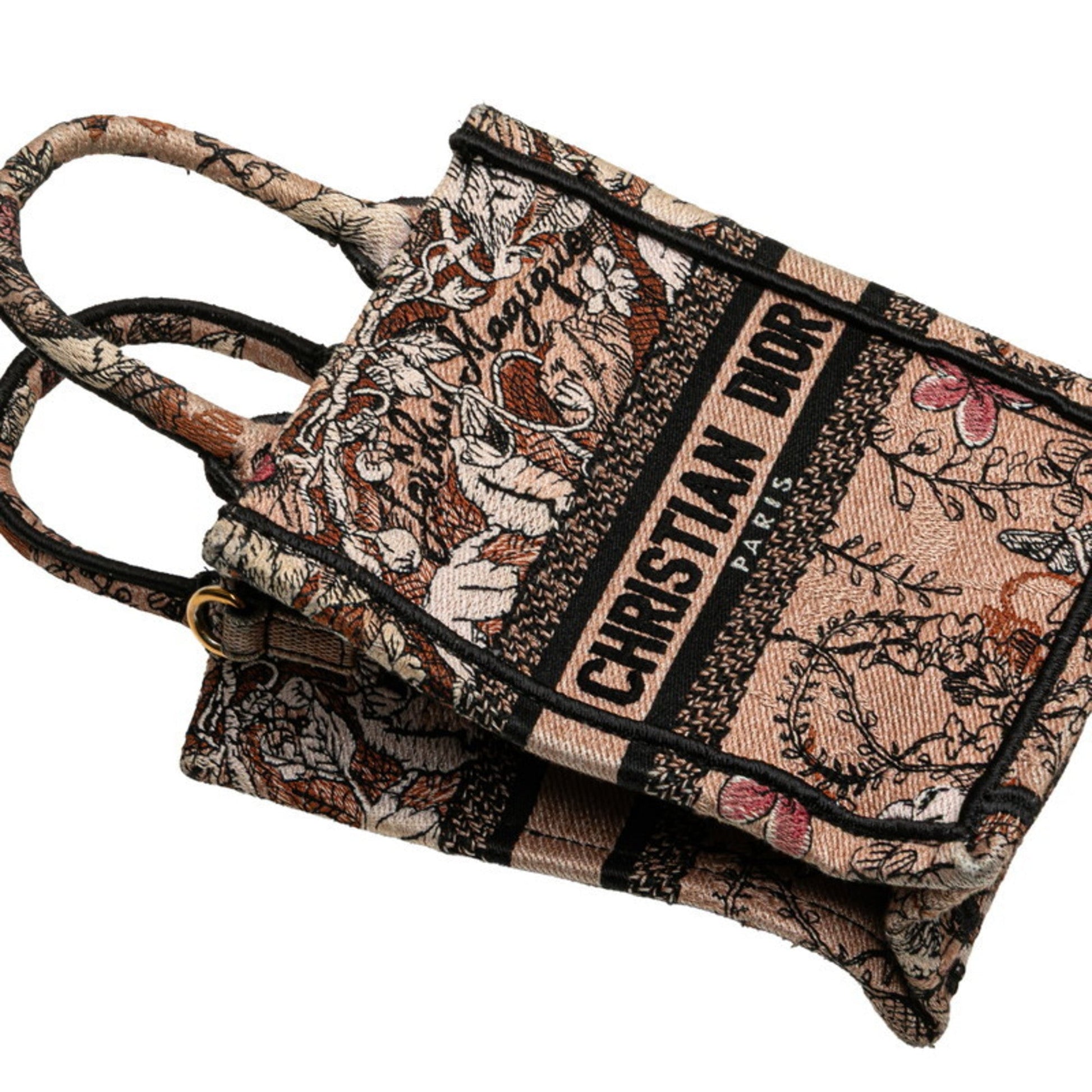 Christian Dior Brown Canvas Shoulder Bag Tote Bag  