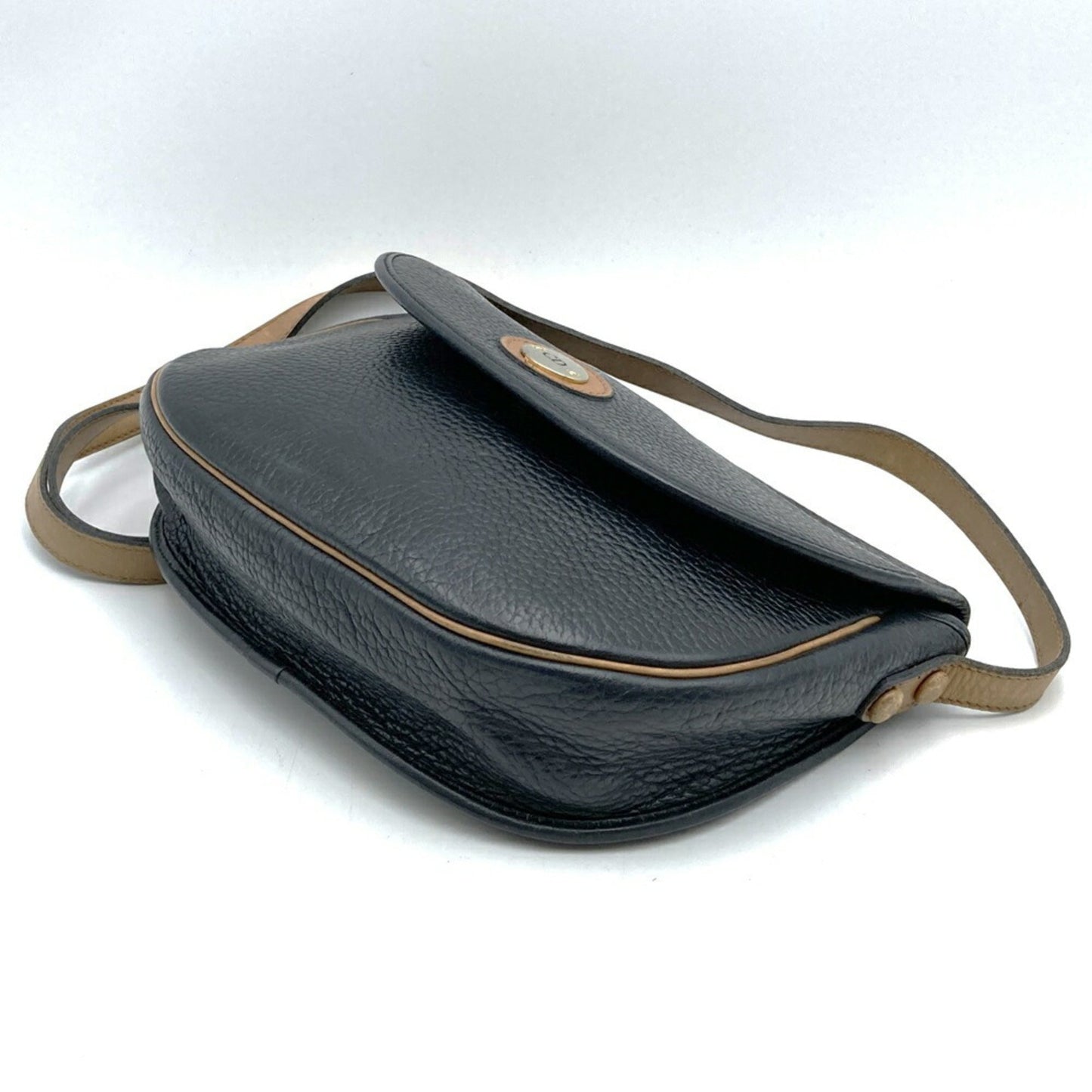 Christian Dior Black Leather Shoulder Bag  