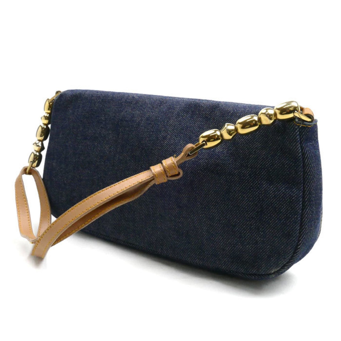 Christian Dior Blue Denim Shoulder Bag  