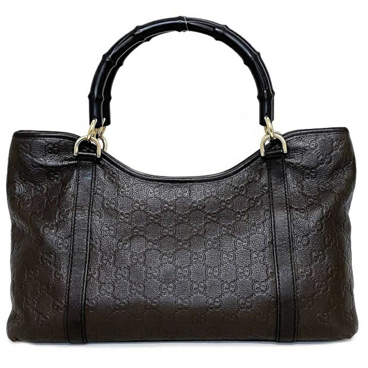 Gucci Bamboo Black Leather Tote Style 4