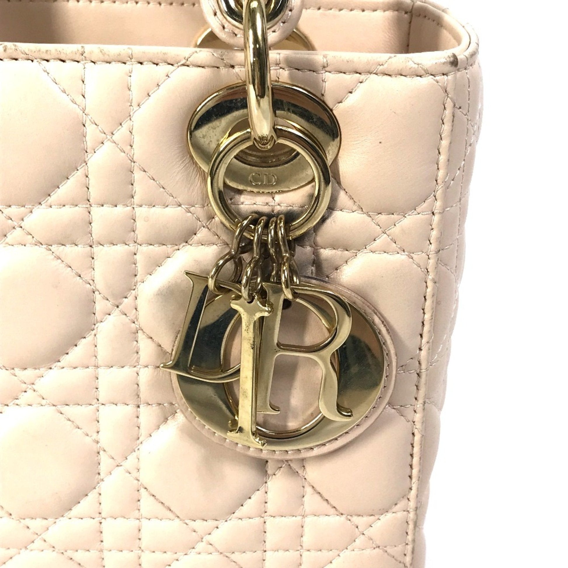 Christian Dior Beige Leather Handbag  