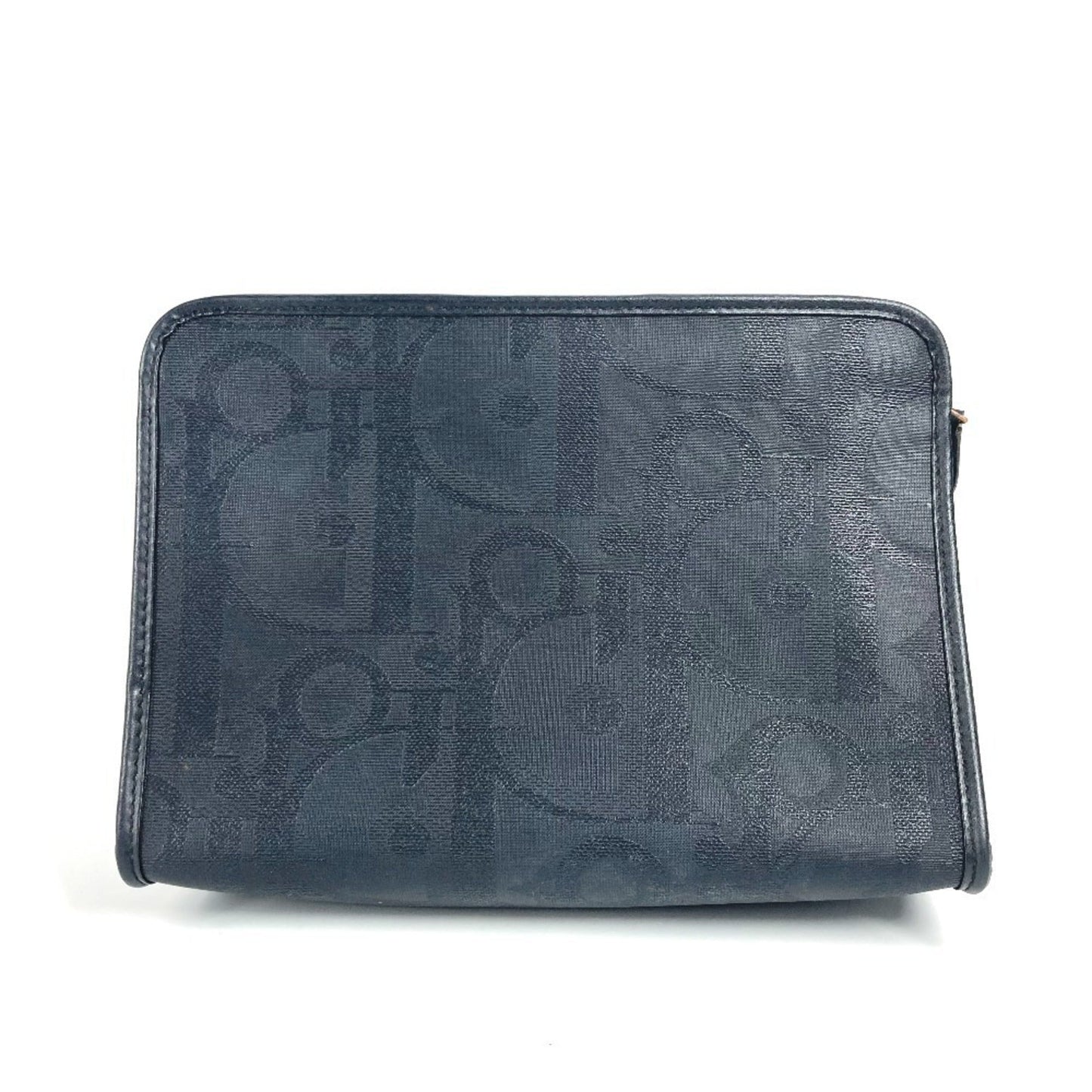 Christian Dior Navy Pvc Leather Clutch Bag Pouch  