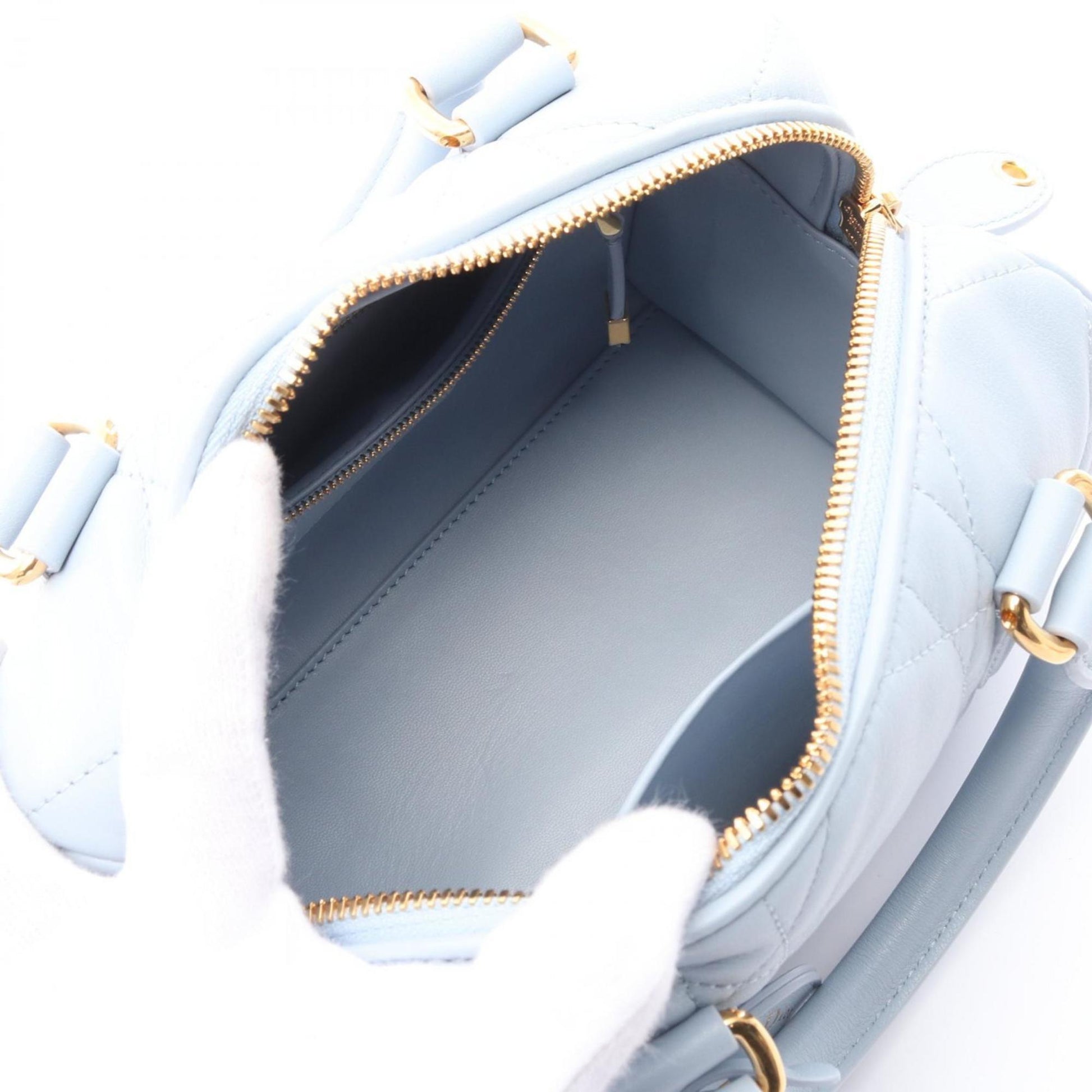Christian Dior Blue Leather Handbag  