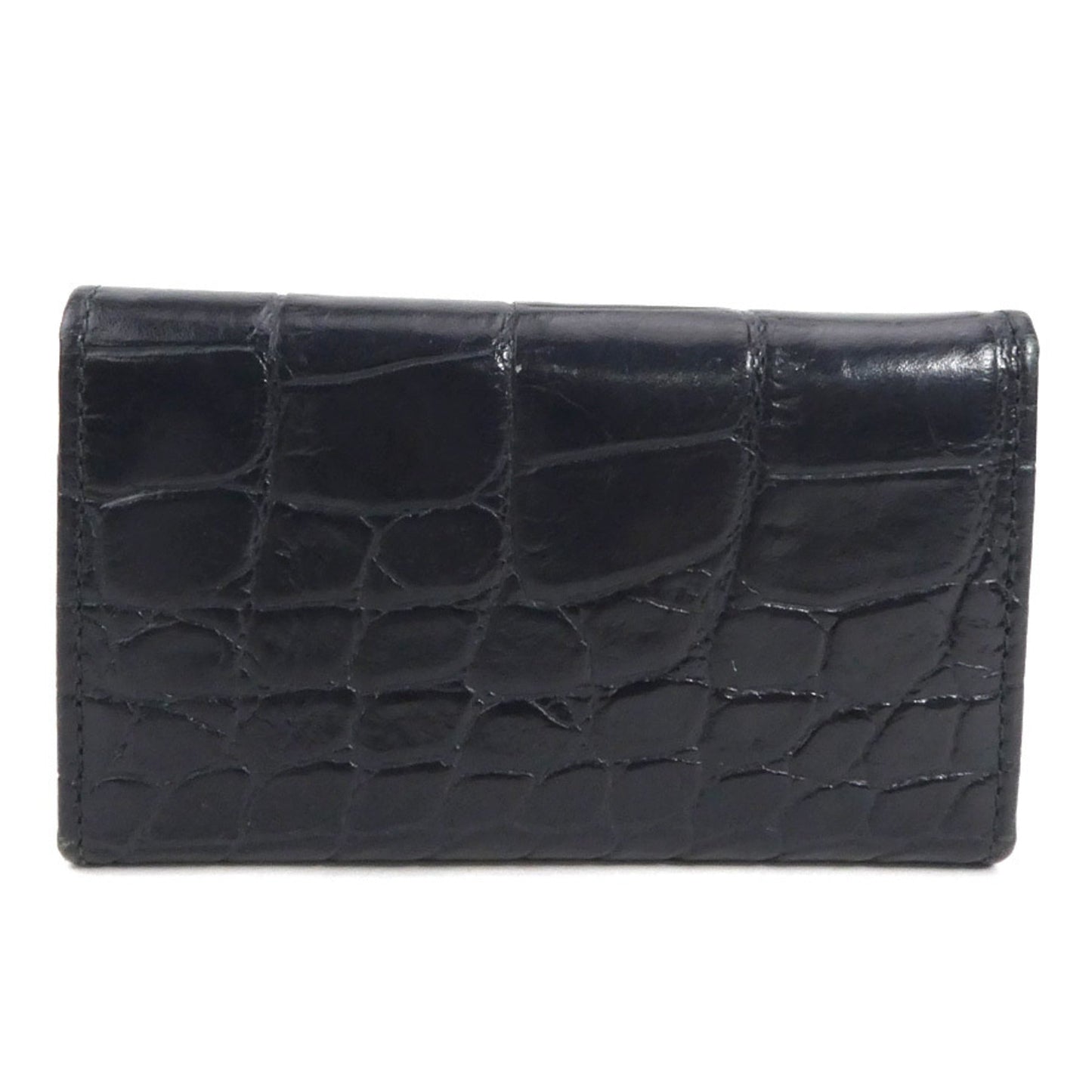 Prada key case embossed leather black unisex Luxury Handbag