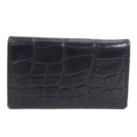 Prada key case embossed leather black unisex Luxury Handbag