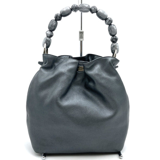 Christian Dior Gray Leather Handbag  