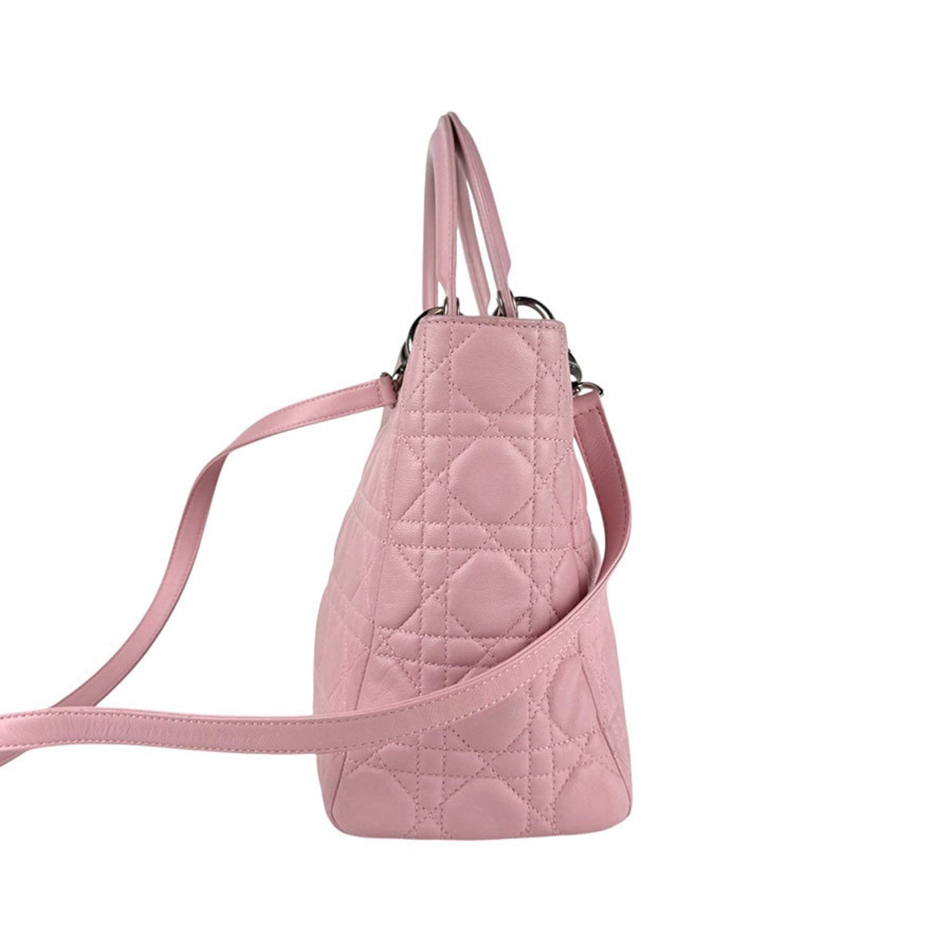 Christian Dior Pink Leather Handbag Shoulder Bag  