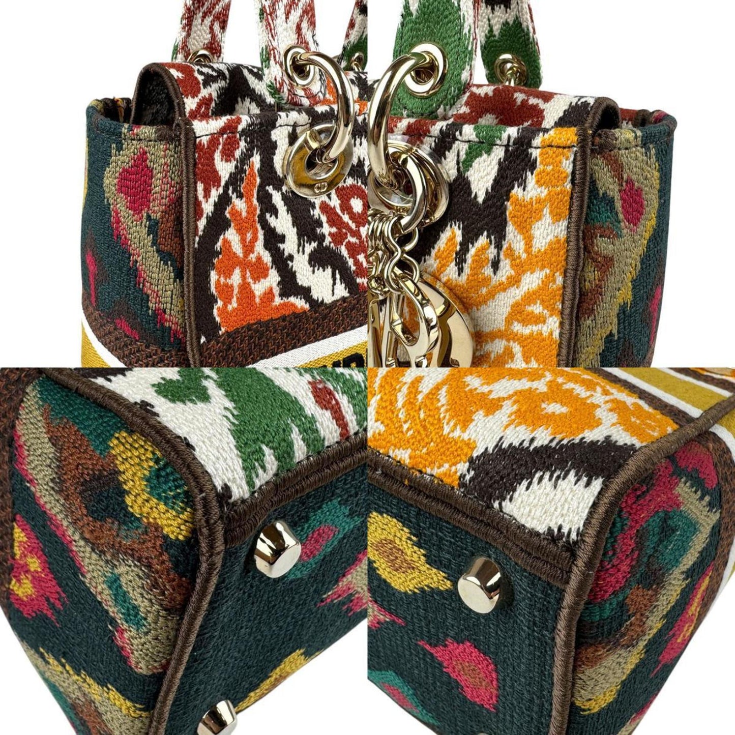 Christian Dior Brown Canvas Handbag Shoulder Bag  