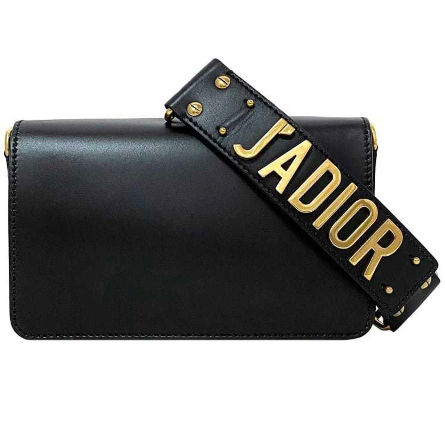 Christian Dior Black Leather Clutch Bag Handbag  