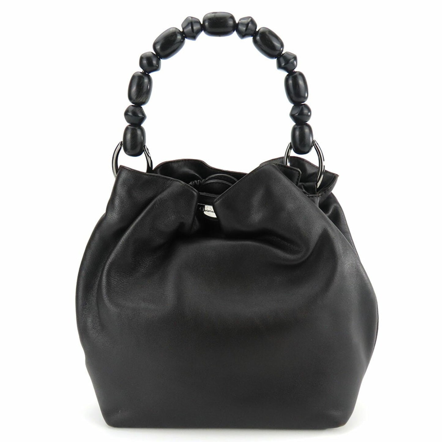 Christian Dior Dark Brown Leather Handbag  