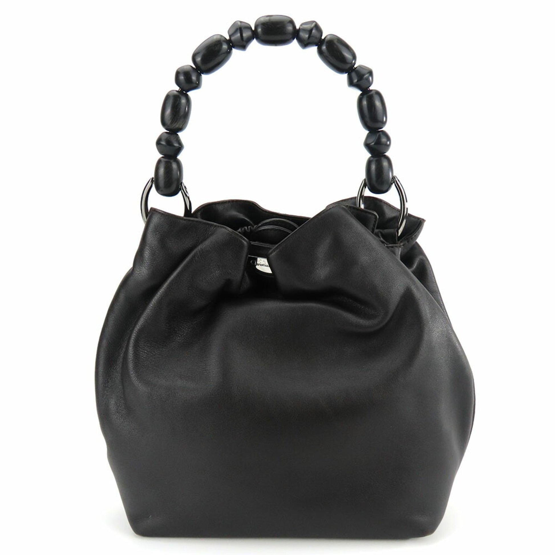 Christian Dior Dark Brown Leather Handbag  