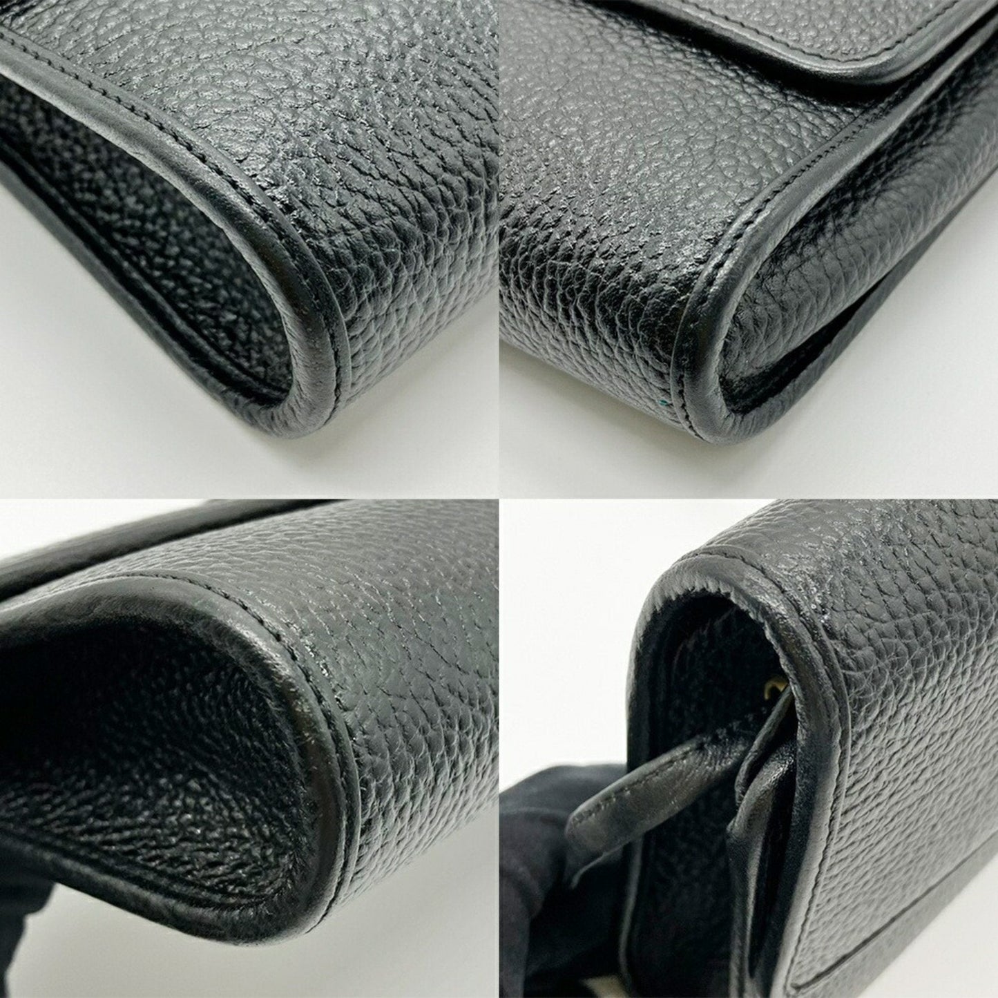 Christian Dior Black Leather Pochette Shoulder Bag  