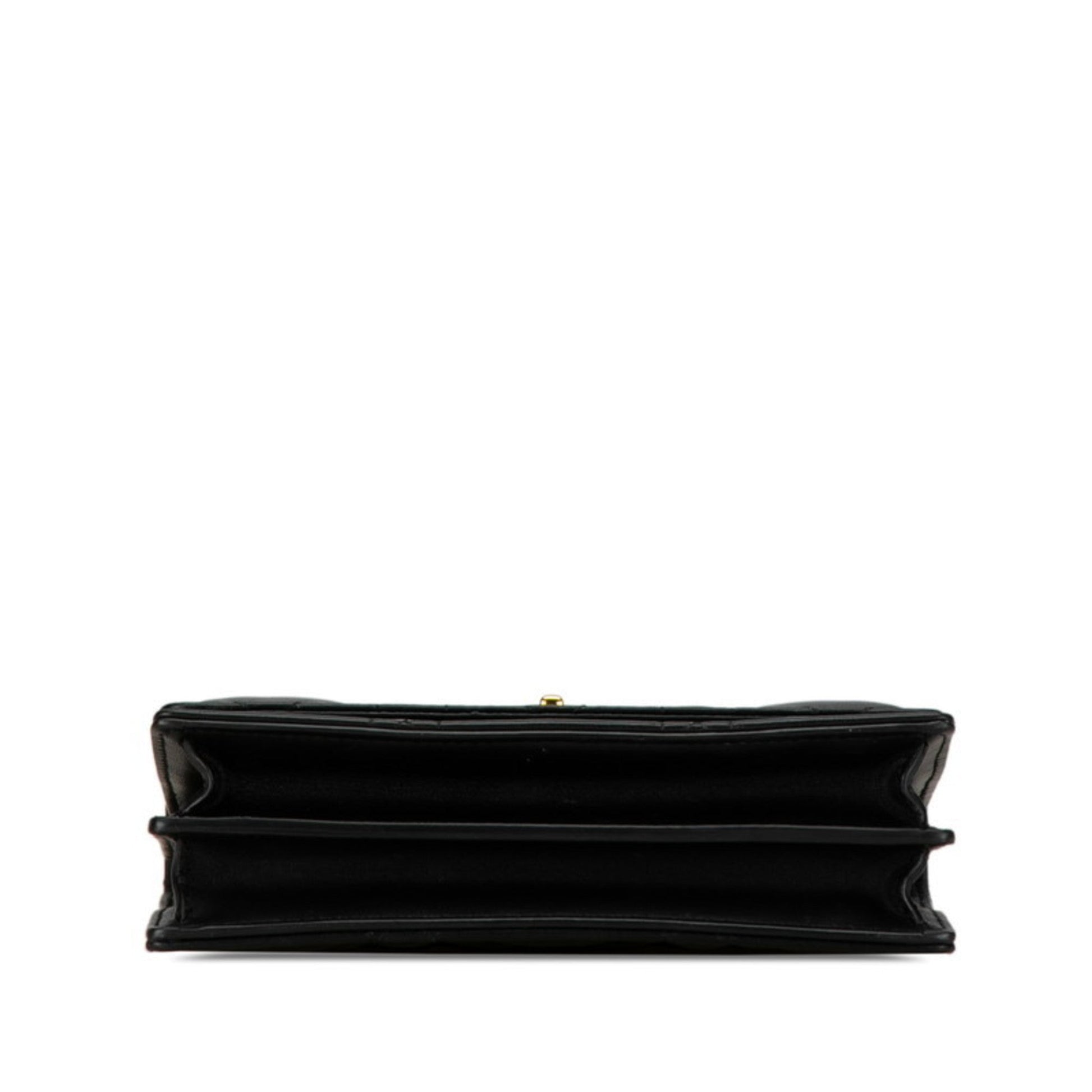 Christian Dior Black Leather Shoulder Bag  