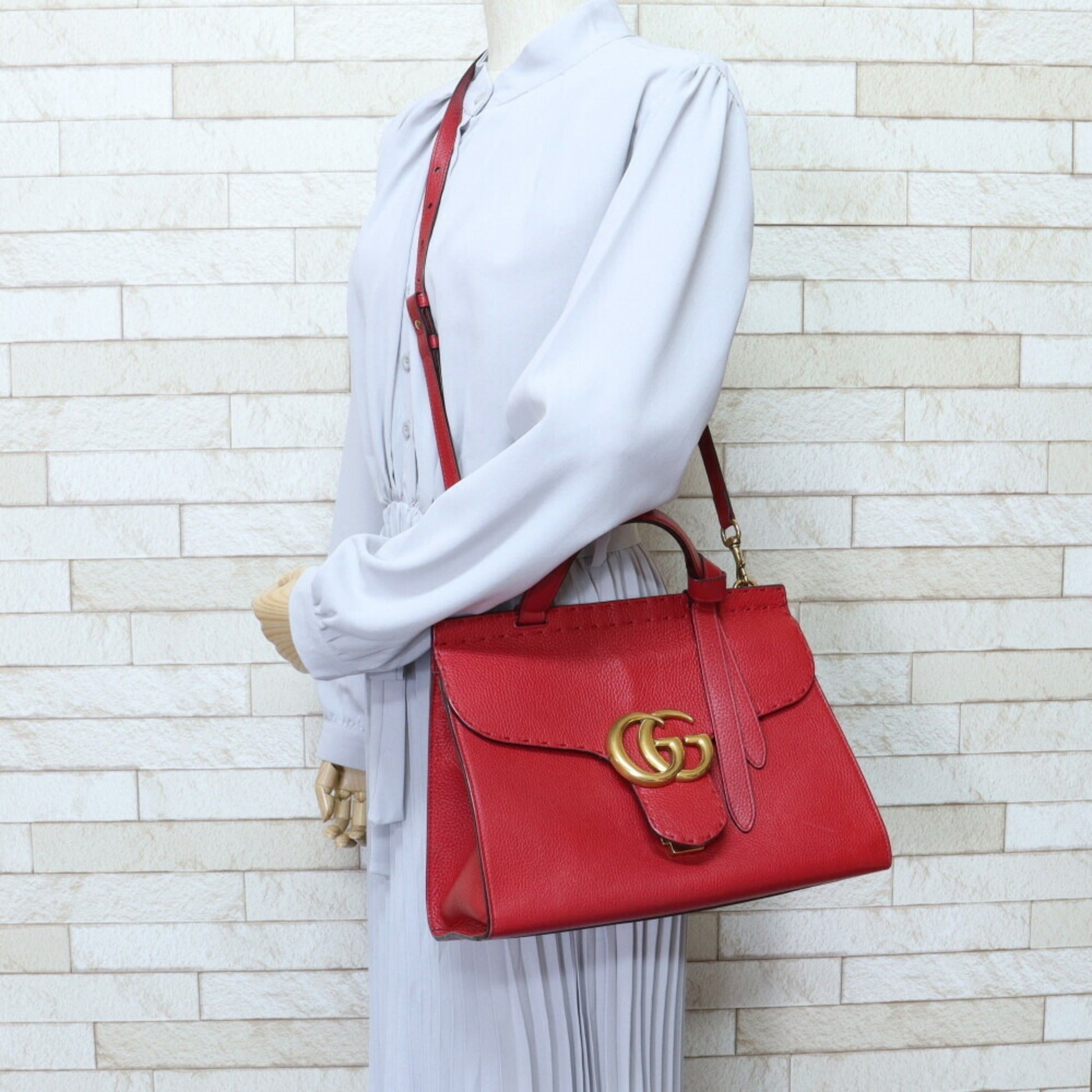 Gucci GG Marmont Leather Shoulder Bag Style 7