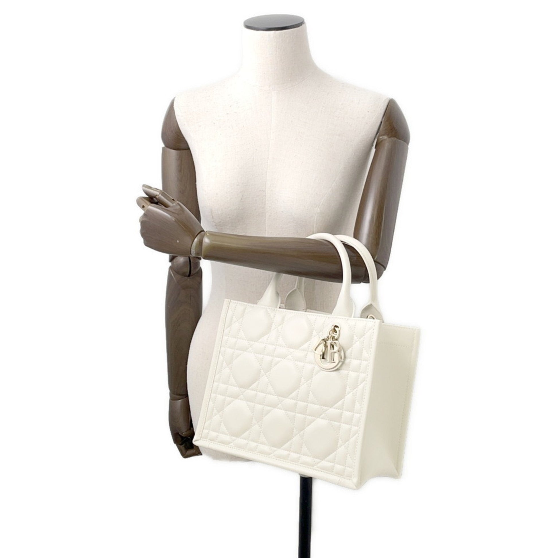 Christian Dior White Leather Handbag  
