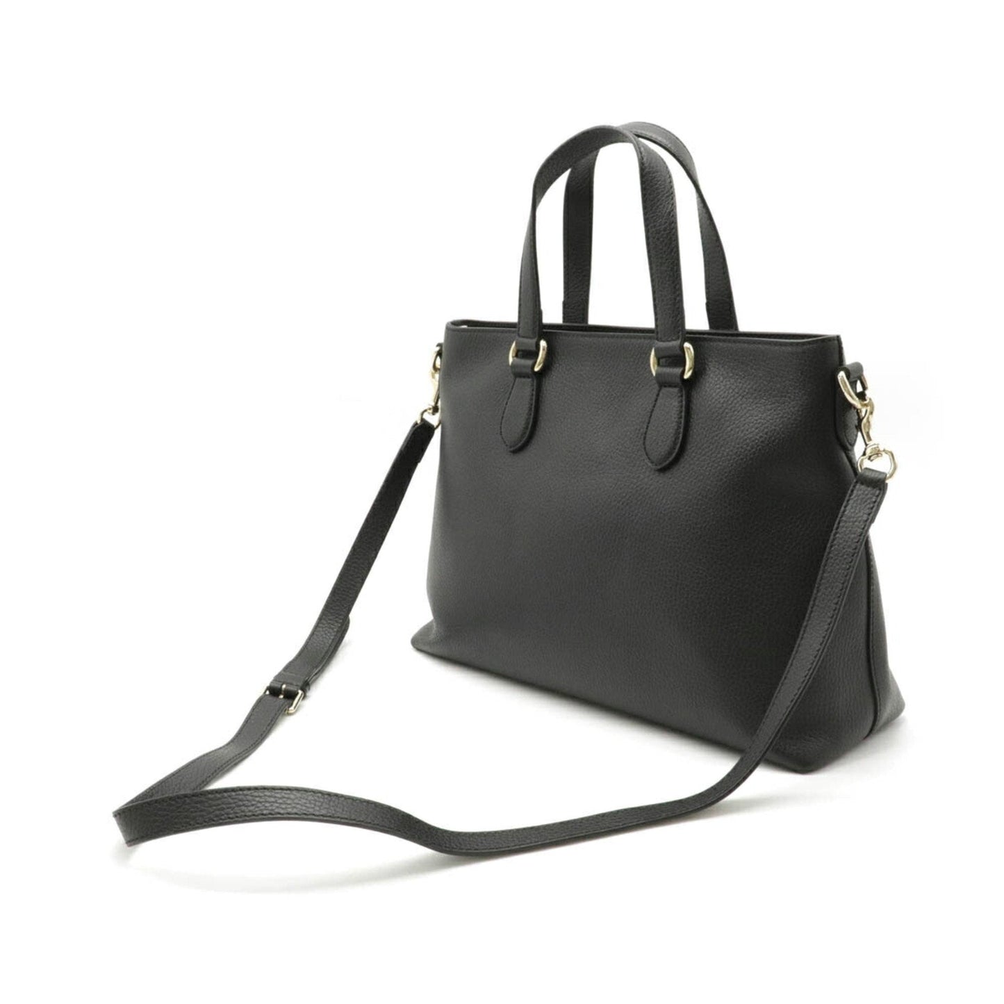 Gucci Bamboo Black Leather Tote Style 3