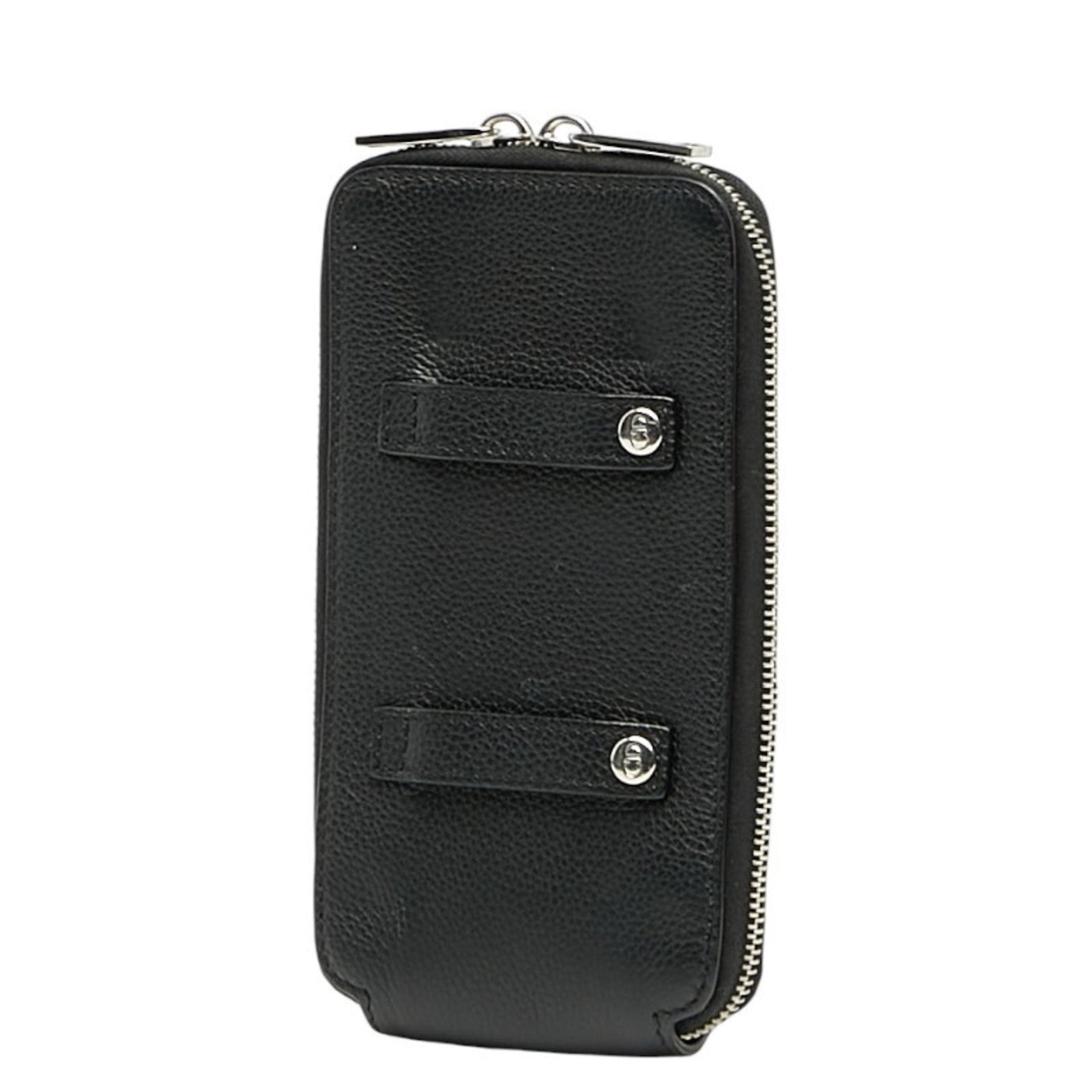 Christian Dior Black Leather Pouch  