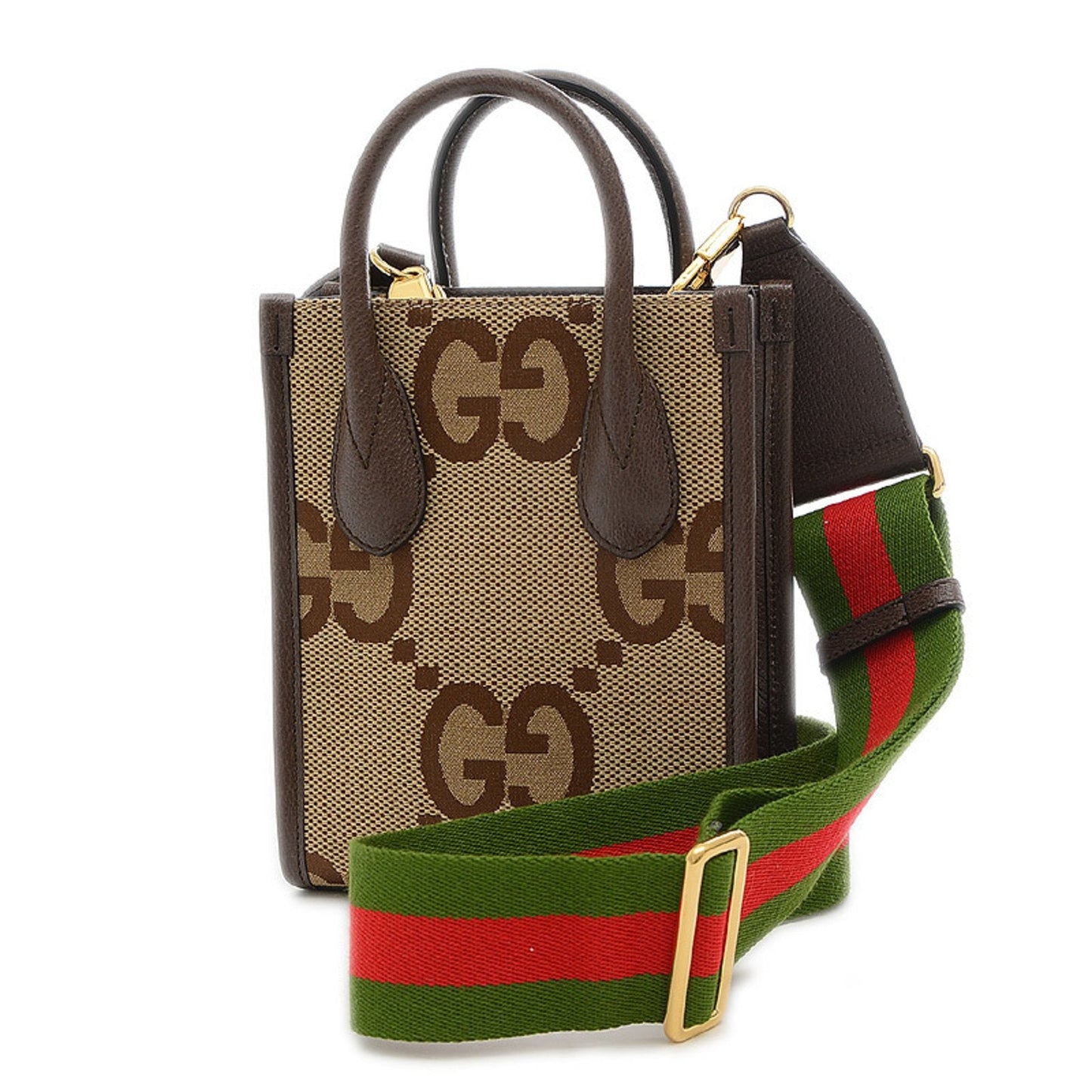 Gucci Lou Leather Canvas Shoulder Bag