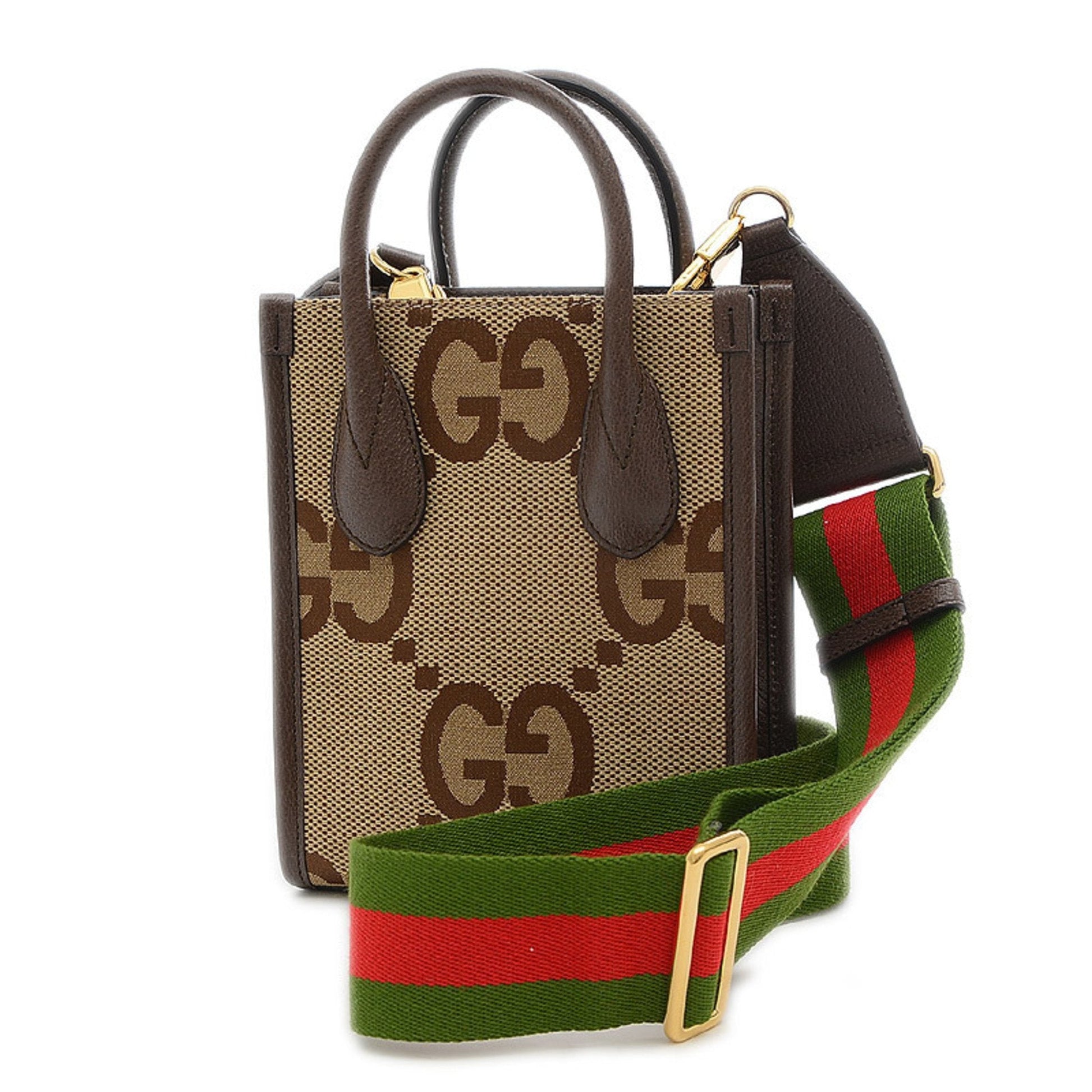 Gucci Lou Leather Canvas Shoulder Bag