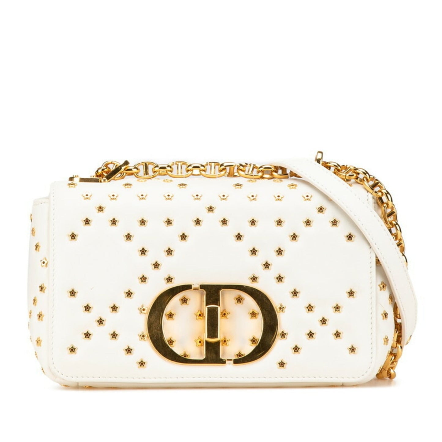 Christian Dior White Leather Shoulder Bag  