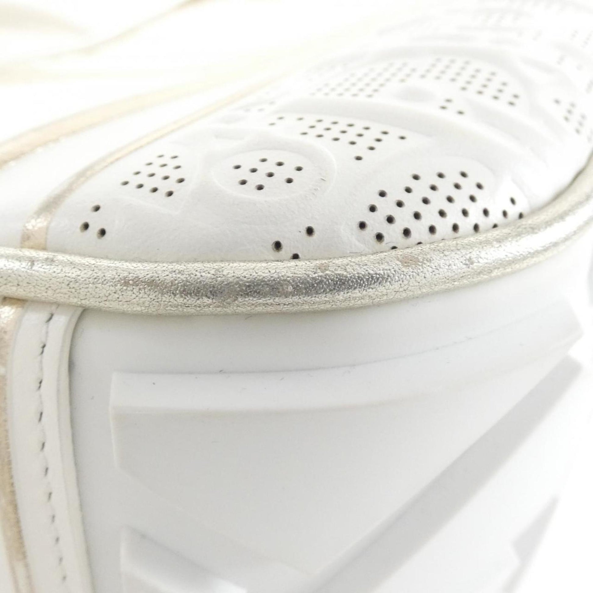 Christian Dior White Leather Boston Bag  