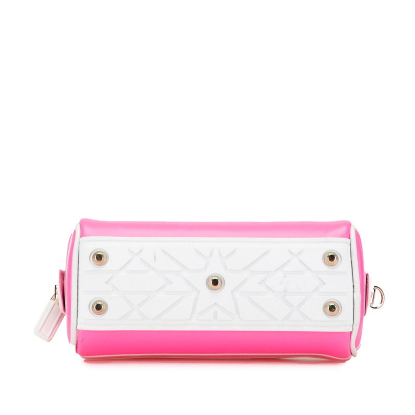 Christian Dior Pink White Leather Handbag  
